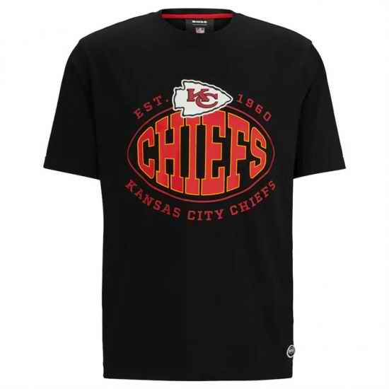 Men Kansas City Chiefs Black BOSS X Trap T Shirt